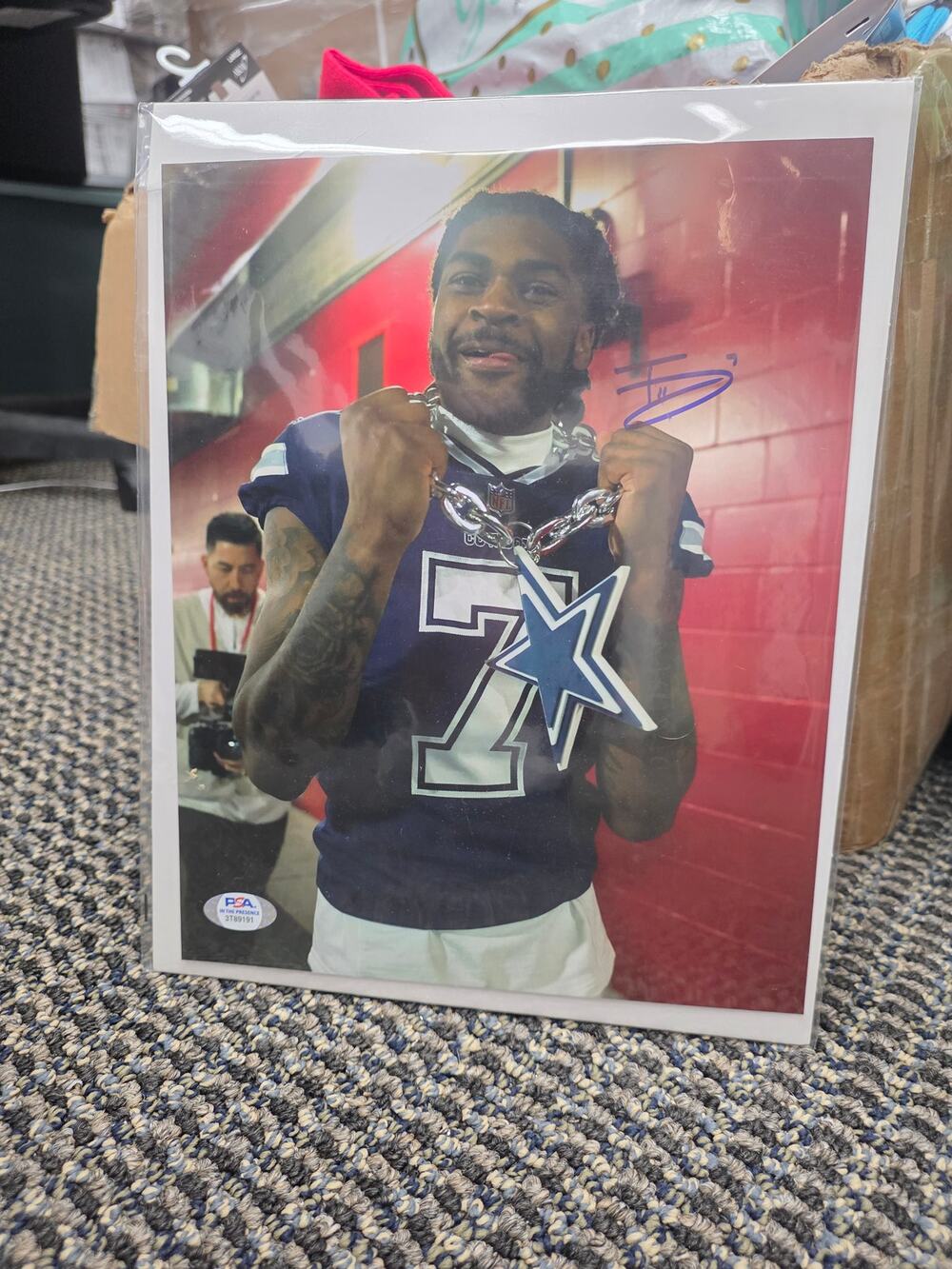 Autographed Trevon Diggs Cowboys 8x10 Photo w/COA